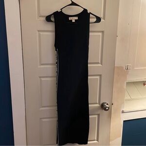 Michael Kors Black Body Con Dress with Side Logo